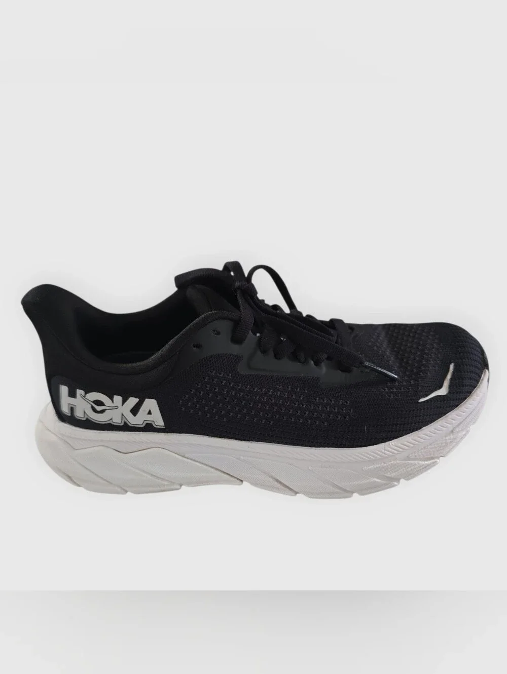Hoka Black and White Performance Running Shoe